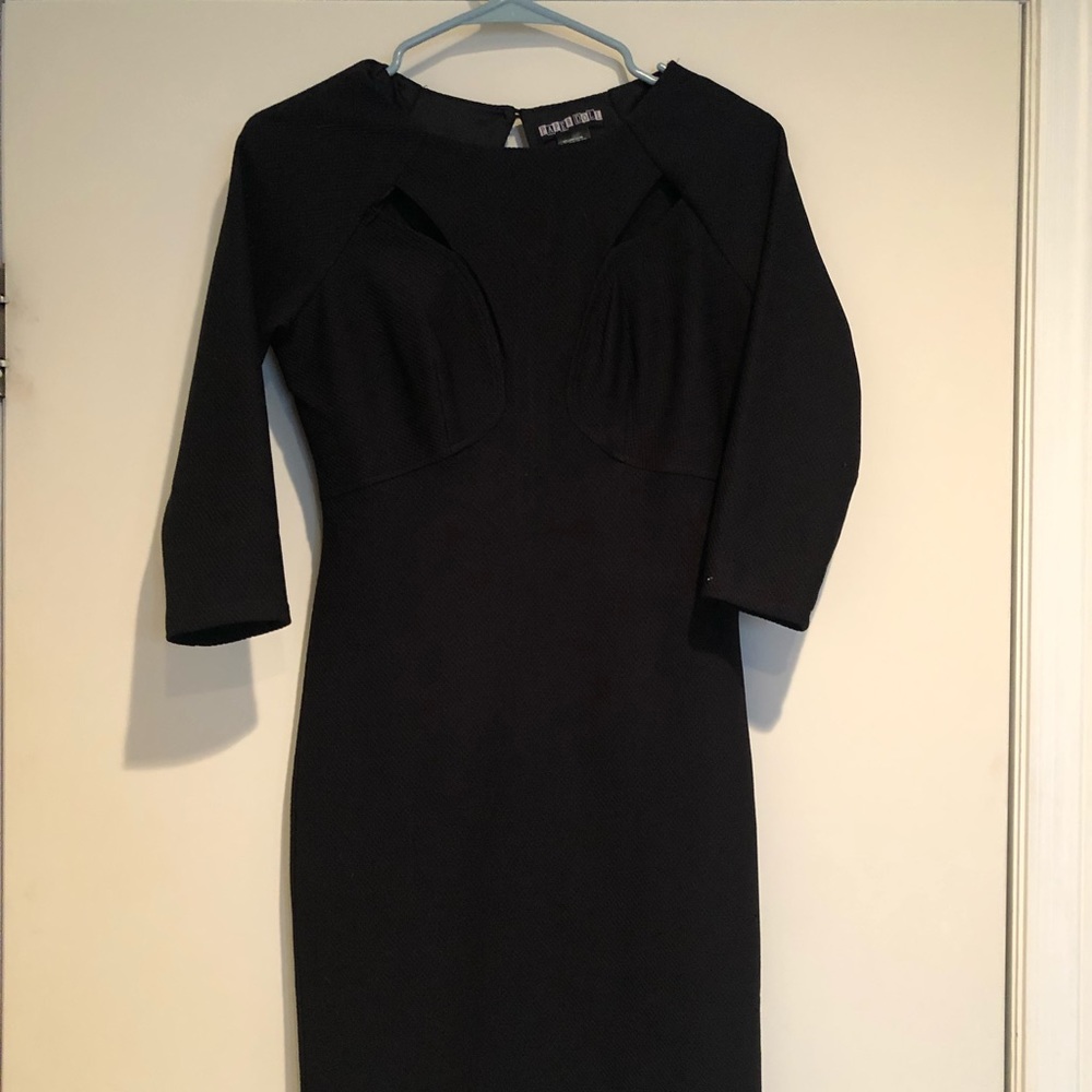Paper dolls black formal work dress